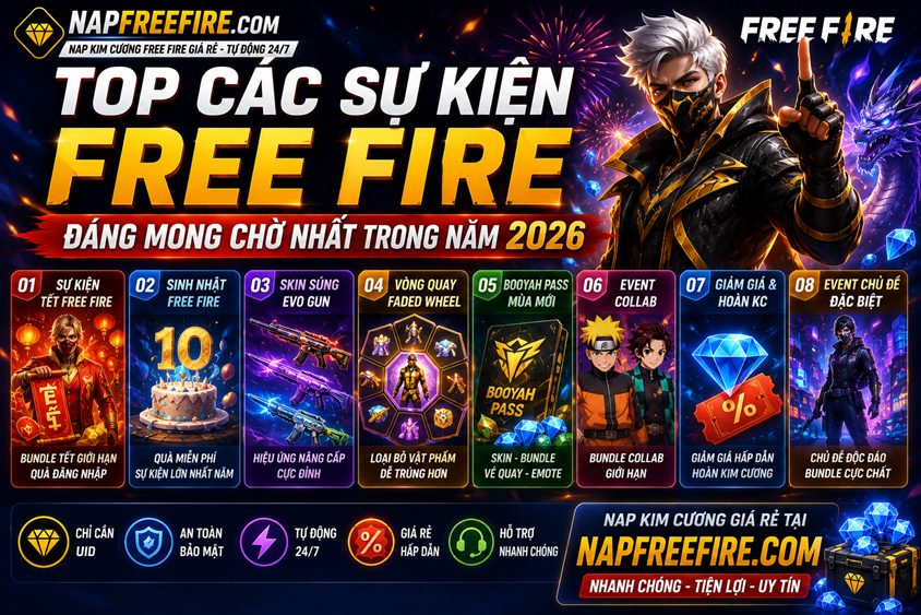 🔥 Top Các Sự Kiện Free Fire Đáng Mong Chờ Nhất Trong Năm 2026