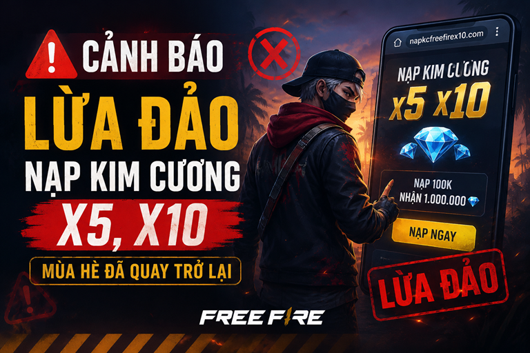 CẢNH BÁO: Chiêu Trò Nạp Kim Cương Free Fire X5, X10 Mùa Hè Đã Quay Trở Lại